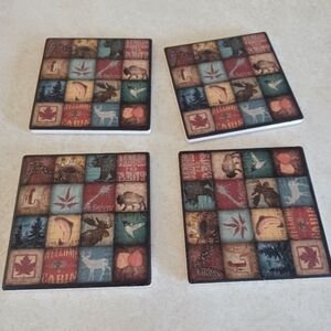 New Thirstystone Lodge 16 Patch Stoneware Coasters.